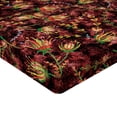 thumbnail image 4 of Ambesonne Floral Fitted Sheet, Ethnic Grunge Flowers Art, Twin Size, Raspberry Green and Mustard, 4 of 5