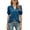 Blue, variant on ZHENWEI Womens Casual V-Neck T-Shirts Loose Puff Short-Sleeve Tops Tunic Blouse