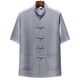 thumbnail image 1 of pstuiky Camisas de vestir de manga corta para hombre, Camisa informal de manga corta, cuello alto, lisa y cómoda para hombre ropa de hombre xxl, 1 of 3