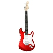 Donner 39 Electric Guitar Beginner Kit Solid Body Full Size Red HSS Pick Up for Starter, with Amplifier, Bag, Digital Tuner, Capo, Strap, String,Cable, Picks DST-102R