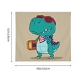 thumbnail image 3 of Xecao Cool Dino Playing Skateboard patten Tapestry 60x51 Inches Wall Hanging Poster Tapestry for Living Room Bedroom Home Decor, 3 of 6