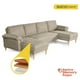 thumbnail image 2 of Sala Modular Doble Chaise Makora Salazar con Memory Foam Color Arena Lino Respaldo Reclinable de 3 Posiciones, 2 of 7