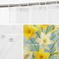 thumbnail image 4 of Blue Nature Orchid Decor Shower Curtain,Yellow Bathroom Decor Polyester Fiber Plastic Rings Quick-Drying Waterproof for Bathtubs/Bathroom, 72x36 inches, 4 of 6