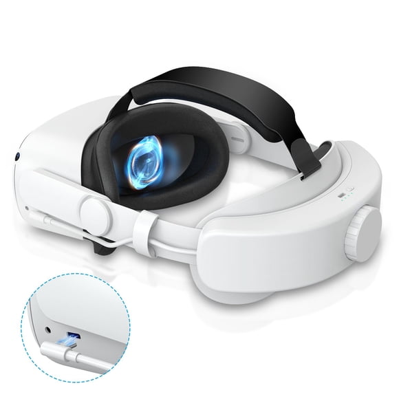 Correa para la cabeza VZNEK compatible con Oculus Quest 2 con 6000 mAh
