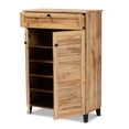 thumbnail image 3 of Baxton Studio Coolidge Modern and Contemporary Oak Brown Finished Wood 5-Shelf Shoe Storage Cabinet, 3 of 12