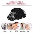 thumbnail image 6 of KLL Vintage Black white Plant skull Pattern Shower Cap & Bath Cap for Women,Reversible Oversized Waterproof Shower Caps for all Hair Lengths,Elastic Reusable Bathing Hair Cap, 6 of 6