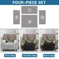 thumbnail image 6 of Kuiaobaty Mandala Flower Print Reclining Slipcover for Living Room Stretch Recliner Chair Cover with Side Pocket Large Reclining Sofa Slipcover Nonslip Recliner Couch Cover, 6 of 8