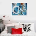 thumbnail image 4 of JRXY Abstract Wall Art Geometric Canvas Circle Block Painting Modern Grey Brown Picture, Large Size Simple Artwork Ready to Hang Framed for Bedroom Living Room Bathroom Home Office Wall pattern3, 4 of 4