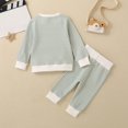 thumbnail image 7 of Lenpel Toddler Baby Clothes Unisex Striped Long Sleeve Crew Neck Sweaters Pants Clothes Set 2 Pcs Fall Winter Outfits, 7 of 7