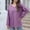 Purple, variant on Blmnix Western Shirts for Women Gray V-Neck Solid Color Women Blouses for Work Athleisure cotton Long Sleeve Tops