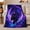 Space Cat Leap, variant on Mystical Celestial Black Cat Crescent Moon Fantasy, Mystical Pet Portrait Pattern, Warm Flannel Blanket for Living Room and Reading Nook, Cat Lovers Friendship Gift, Pet Lover Home Decor
