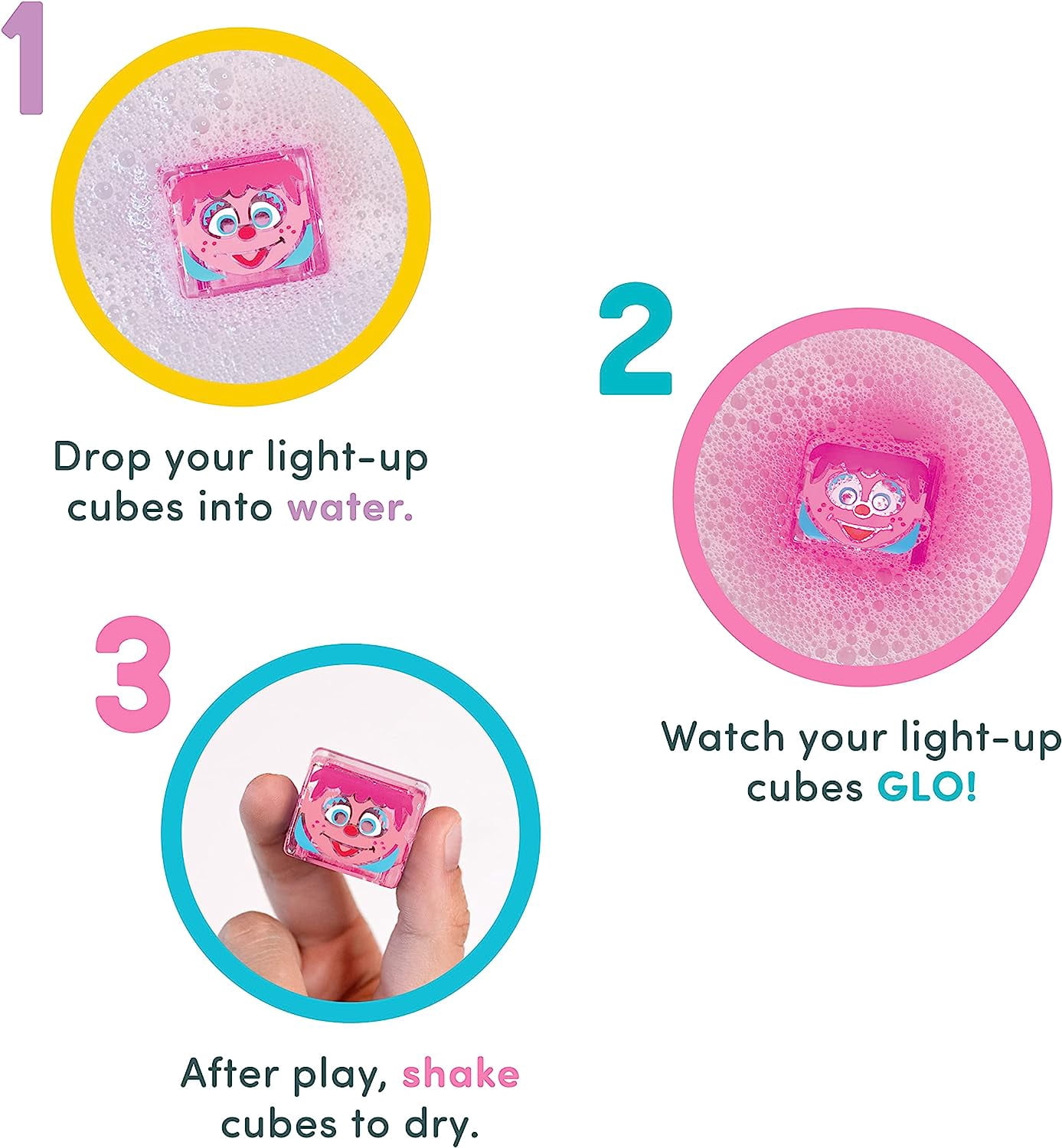Glo Pals - Abby Cadabby - Sesame Street water activated Light-Up Cubes