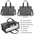 thumbnail image 2 of Canvas Tote Bag for Women with Compartments, Large Cute Grey Checkered Teacher Student Shoulder Bag Nurse Purses Crossbody Bags Work Laptop Book Bag Satchels Handbags, 2 of 6