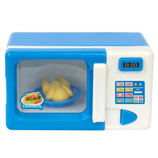 1PC Microwave Oven Toy with Light Kitchen Simulation Role Play Cooking Toy Kids Toddlers