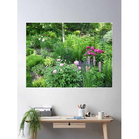 The June Garden Poster Wall Art, Modern Wall Decor For Living Room Bedroom, 8x12 UNFRAMED