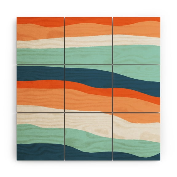 Society6 SunshineCanteen Venice Sunset Wood Wall Mural 4' x 4'