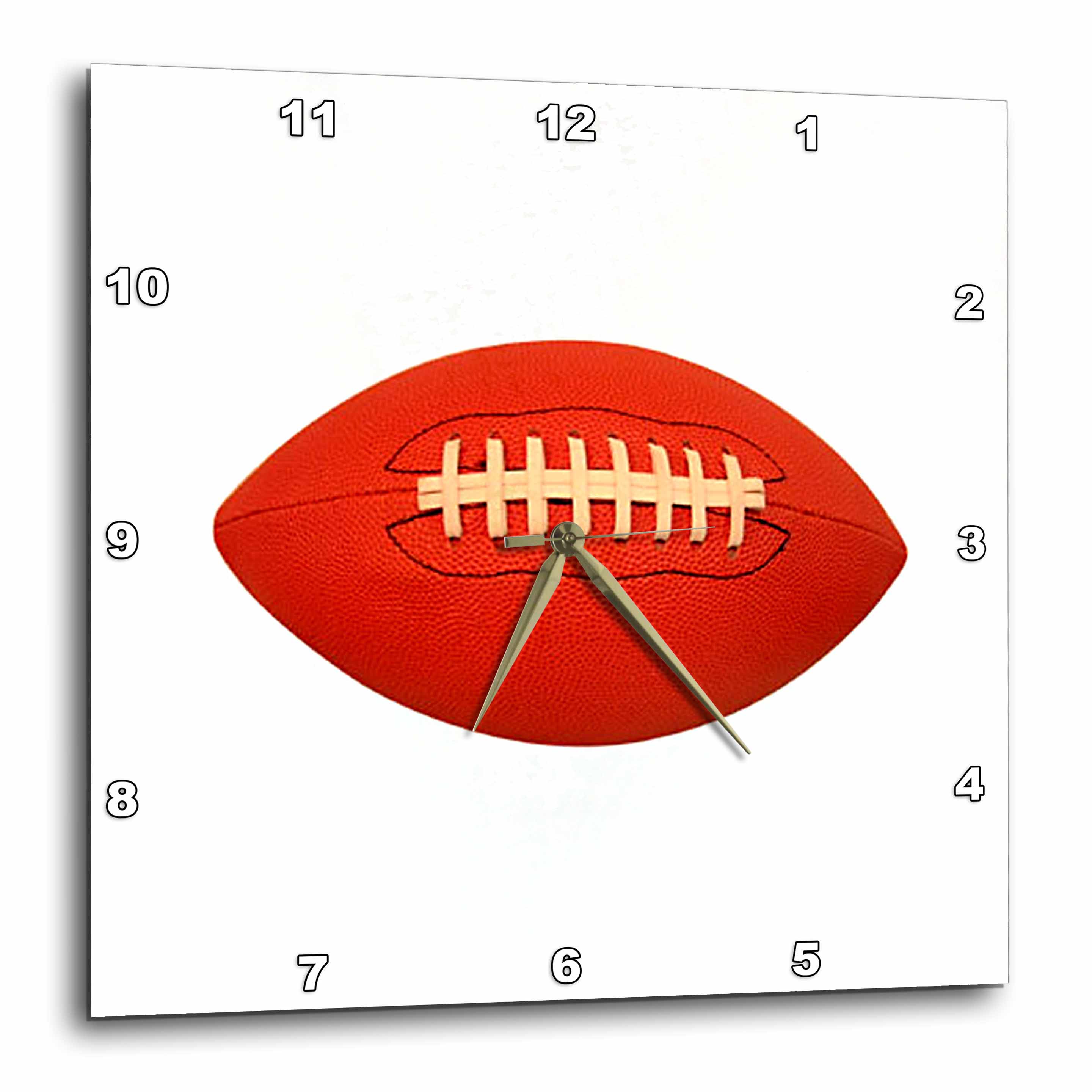 3dRose Football Wall Clock, 10 by 10inch