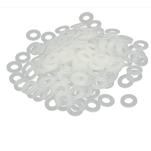 Uxcell M5x10mm x 1mm Nylon Flat Washers Spacers Gaskets Fastener Off