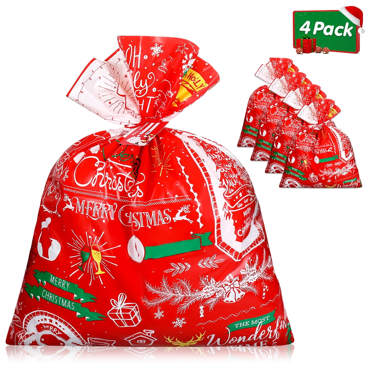 Luxury Large Christmas Gift Bags Party Cute Traditional Party Gift Bag Xmas 