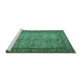 thumbnail image 2 of Ahgly Company Machine Washable Indoor Rectangle Persian Turquoise Blue Traditional Area Rugs, 2' x 5', 2 of 4