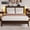 Dark Brown, variant on Lifezone Queen Solid Wood Platform Bed Frame, White Diamond Tufted Upholstered Headboard with LED Light, Noise-Free, Brown
