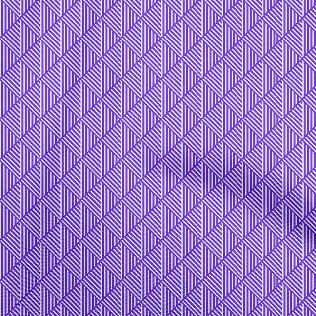 oneOone Cotton Jersey Violet Fabric Geometric Sewing Material Print Fabric By The Yard 58 Inch Wide