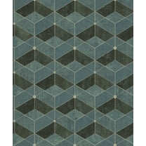 Advantage Muir Teal Geo Wallpaper