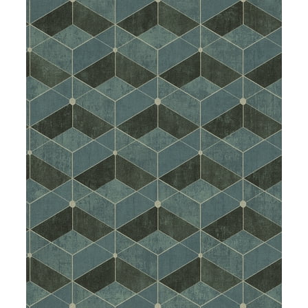 Advantage Muir Teal Geo Wallpaper