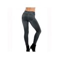 thumbnail image 2 of Women Pocket Short Velvet Slim Imitation Denim Skinny Pants Leggings, 2 of 4