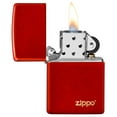 thumbnail image 5 of Zippo Metallic Red Matte Zippo Logo Pocket Lighter, 5 of 6
