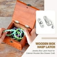 thumbnail image 4 of Uxcell Wooden Box Hasp Latch Vintage Lock Clasp Swing Arm Right Latch Hook Hasp with Screw Silver 32x28mm, 4 of 7
