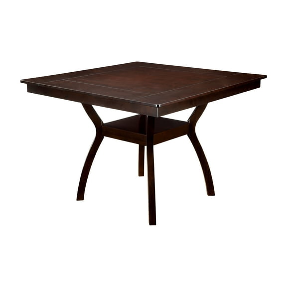 Furniture of America Hadar Bottom Shelf Counter Dining Table, Dark Cherry