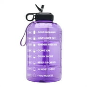 3.78L Motivational Gallon Water Bottle Time Bottle Large Capacity Marker Quotes Plastic Outdoor Sports Workout Training Jug with Handle Accessories Red