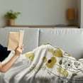 thumbnail image 3 of Spring Soft Flannel Fleece Throw Blanket, Polka Dot Winged Butterflies Flying over Poppy Flowers and Tulips, Cozy Plush for Indoor and Outdoor Use, 70" x 90", Earth Yellow Pale Green, by Ambesonne, 3 of 5