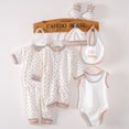 thumbnail image 2 of mgoYE Baby Girl Clothes 0-3 Months 8PCS Newborn 0-3M Boys Girls Baby Cotton Clothes Bib Tops Hat Pants Romper Sock Shoe Suit Outfit Sets OneSize, 2 of 4