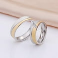 thumbnail image 6 of 14K White Gold Lovers Couple Rings for Women Men bague Gold Color CZ Wedding Promise Ring Engagement Jewelry, 6 of 8