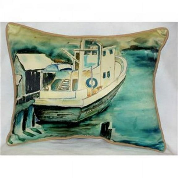 Betsy Drake ZP932 Oyster Boat Throw Pillow- 20 x 24 in.