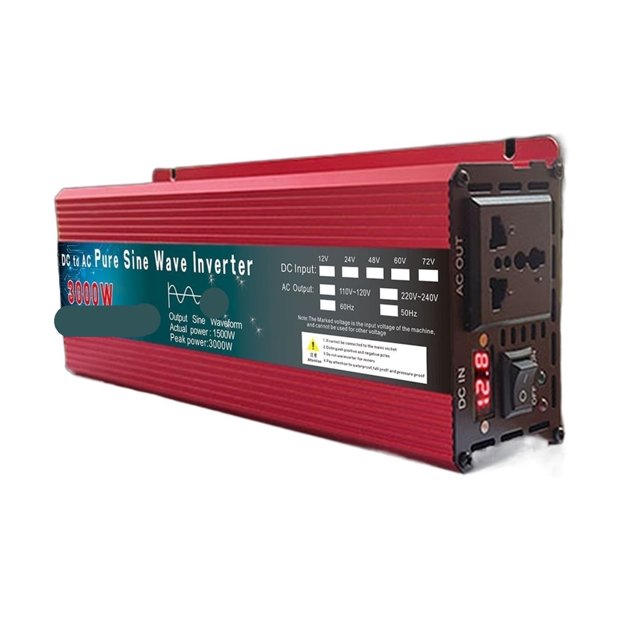 Inverter 12V 220V 1000W 2000W 3000W DC 24V 48V 60V to AC Pure Sine Wave Voltage Converter ,Rapid Cooling with Minimal Noise