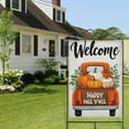 thumbnail image 4 of Happy Fall Y'all Pumpkins Truck Fall Garden Flags 28"x40" Double Side,Small Yard Flags for Outside,Outdoor Fall Decor,Autumn Funny Garden Flag Yard Decoration, 4 of 5