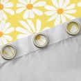 thumbnail image 4 of Homewish Vibrant Yellow Flower Blackout Curtains Set of 2 (52x84 Each) for Kid, Groovy Daisy Floral Window Curtains, Kawaii Cartoon Theme Curtains and Drapes, Living Room Curtains Decor, 4 of 6