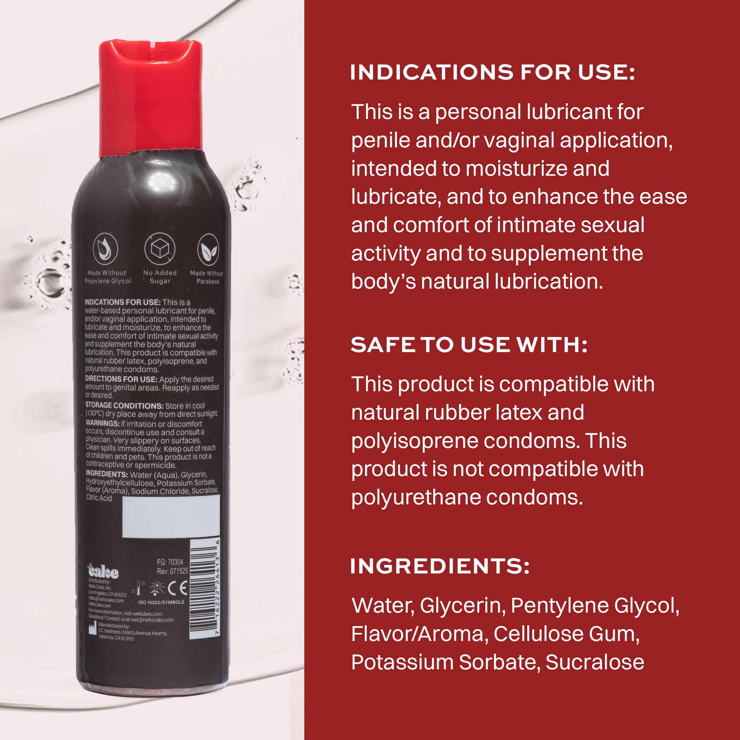 Wet Premium Water-Based Flavored Personal Lubricant, Luxury Edible Lube for Men and Women, Chocolate Flavor, 3.1 fl oz