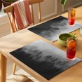thumbnail image 4 of Fogged Mist Forest Placemats Set of 2 Botanical Gray Pines Peaks Zen Minimalist Place Mats Indoor Wipeable Table Mats Washable Cloth Dining Table Placemats for Kitchen Holiday Party Decor 13x19 Inch, 4 of 9