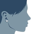 thumbnail image 3 of 14k Gold Shiny Diamond Cut Round Stud Earrings, 10mm, 3 of 4