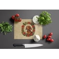 thumbnail image 3 of Dachshund Christmas Flowers Glass Cutting Board 12 in x 15 in, 3 of 5