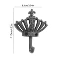 thumbnail image 3 of Vintage Cast Iron Crown Wall Hook, Rustic Ornate Metal Coat Hanging Hook, Decorative Heavy Duty Wall Mount Hanger for Entryway Bathroom Bedroom Home Decor, 3 of 7