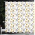 thumbnail image 4 of Ambesonne Oriental Shower Curtain, Geometric and Floral Art, 69"Wx84"L, Earth Yellow Pale Grey, 4 of 5