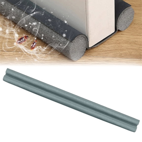 Door Draft Stopper for Bottom of Doors, 36" Under Door Sweep, Adjustable Weather Stripping Door Seal Gap Filler, Hot, Cold Air, Light, Noise Blocker for Interior & Exterior (Gray)