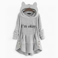 thumbnail image 3 of dazeni Women's Blanket Hoodie Sweatshirts Wearable Hoodie Blanket Oversized Hooded Sweatshirt with Pocket Sherpa Fleece Plush Hoodies, 3 of 5