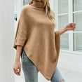 thumbnail image 4 of LYXSSBYX Womens Long Sleeve Dress Hot Sale Womens Tops 2022 New Fashion Autumn Winter Solid Shawl Button Cloak Lapel-Neck Knitting Coat Tops, 4 of 6