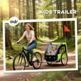 thumbnail image 4 of Aosom 2-Seat Kids Child Bicycle Trailer, Green, 4 of 10